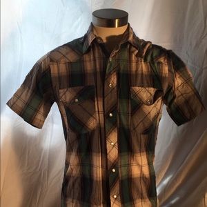 Wrangler Short-Sleeve Snap-Button-up